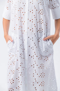 Signature Tahiti Shirt Dress - White