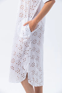 Signature Tahiti Shirt Dress - White