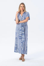 Load image into Gallery viewer, Signature Antiqua Striped Dress - Blue and White

