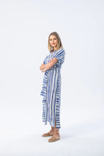 Load image into Gallery viewer, Signature Antiqua Striped Dress - Blue and White
