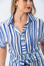 Load image into Gallery viewer, Signature Antiqua Striped Dress - Blue and White
