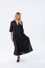 Load image into Gallery viewer, Signature Santorini Pintuck Dress -Black
