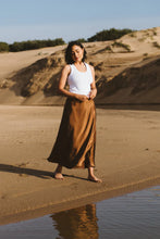 Load image into Gallery viewer, Trinity Satin Skirt - Chocolate
