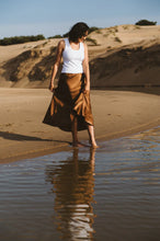 Load image into Gallery viewer, Trinity Satin Skirt - Chocolate
