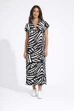 Load image into Gallery viewer, Jo Champ Collared Maxi Dress - Black &amp; White
