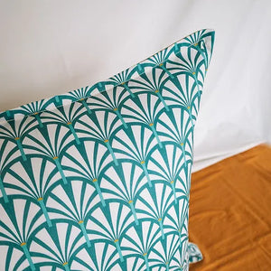 Mooch Graphic Palm Cushion Cover 60x60cm - Teal