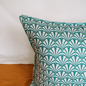 Mooch Graphic Palm Cushion Cover 60x60cm - Teal