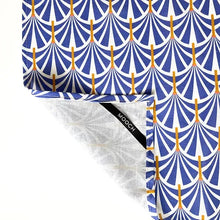 Load image into Gallery viewer, Mooch Tea Towel - Graphic Palm Royal Blue
