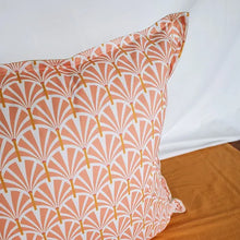 Load image into Gallery viewer, Mooch Graphic Palm Cushion Cover 60x60cm - Gold &amp; Peach
