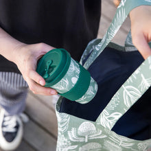 Load image into Gallery viewer, A Love Supreme Eco Coffee Cups - Protea Blue on Gunmetal
