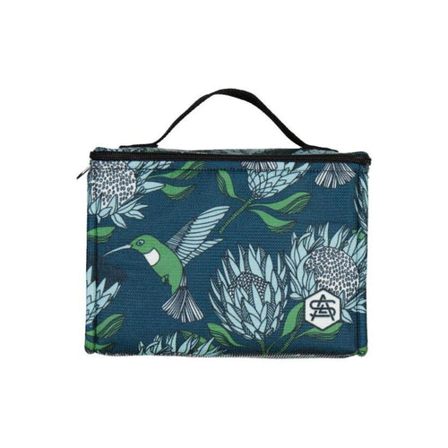 A Love Supreme Small Cooler Bag - Protea Blue on Gunmetal