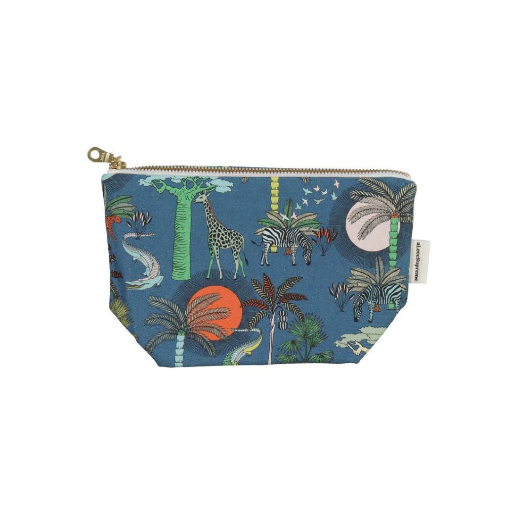 A Love Supreme Make-up Pouch - Animal Kingdom Steel