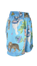 Load image into Gallery viewer, Rush Amalfi Shorts - Lunch with Leopards Blue
