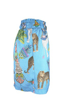 Load image into Gallery viewer, Rush Amalfi Shorts - Lunch with Leopards Blue
