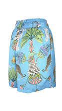 Load image into Gallery viewer, Rush Amalfi Shorts - Lunch with Leopards Blue
