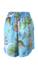 Load image into Gallery viewer, Rush Amalfi Shorts - Lunch with Leopards Blue
