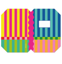 Load image into Gallery viewer, Macaroon A4 Book Covers Set of 4 - Circus Stripe
