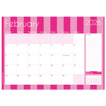 Load image into Gallery viewer, Macaroon A3 Desk Calendar - Circus Stripe
