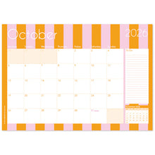 Load image into Gallery viewer, Macaroon A3 Desk Calendar - Sorbet Stripe
