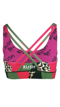 Load image into Gallery viewer, Rush Free my Heart Sports Bra - Waving Leopard
