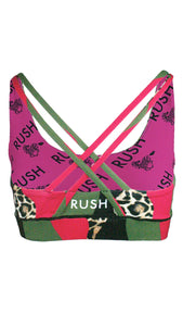 Rush Free my Heart Sports Bra - Waving Leopard