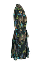 Load image into Gallery viewer, Rush Flare Dress - Cobalt Leopard
