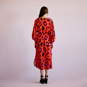 Good Melody Dress - Orange Leo