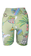 Load image into Gallery viewer, Rush High Waist Shorts - Lunch with Leopards Sage
