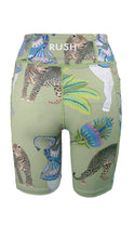 Load image into Gallery viewer, Rush High Waist Shorts - Lunch with Leopards Sage
