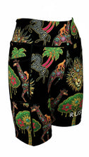 Load image into Gallery viewer, Rush High Waist Shorts - Zambezi Gold Black
