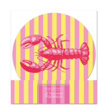 Load image into Gallery viewer, Round Disposable Placemats with Matching Coasters - Sorbet Seaside Lobster
