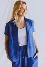 Load image into Gallery viewer, Trinity Dahlia Shirt - Royal Blue
