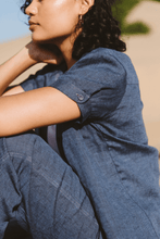 Load image into Gallery viewer, Trinity Dahlia Shirt - Navy
