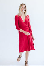 Load image into Gallery viewer, Trinity Betty Wrap Dress - Red
