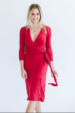 Load image into Gallery viewer, Trinity Betty Wrap Dress - Red
