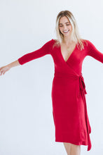 Load image into Gallery viewer, Trinity Betty Wrap Dress - Red
