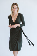 Load image into Gallery viewer, Trinity Betty Wrap Dress - Olive

