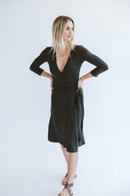 Load image into Gallery viewer, Trinity Betty Wrap Dress - Olive
