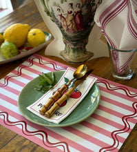 Load image into Gallery viewer, Tavola Placemats - Red Wave Stripe
