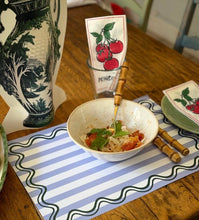 Load image into Gallery viewer, Tavola Placemats - Blue Wave Stripe
