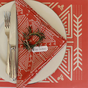 Caversham Textiles Napkins - Christmas Geometric