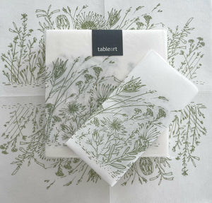 Tableart Printed Napkins 25 pk  - Graphic Fynbos Sage