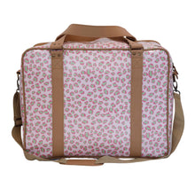 Load image into Gallery viewer, IY Overnight Bag with Leather Handles - Leopard Pink
