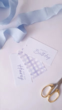 Load image into Gallery viewer, Gift Bow &amp; Co Gift Tags - Gingham Green &amp; Blue
