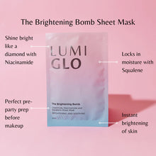 Load image into Gallery viewer, Lumi Glo Brightening Bomb Sheet Mask
