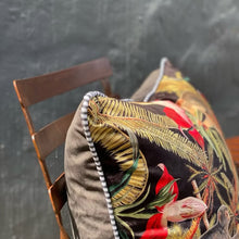 Load image into Gallery viewer, Hayward &amp; Haines Velvet Cushion Cover 55x55cm  - Indigo Palm Tricks
