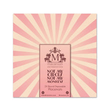 Load image into Gallery viewer, Round Disposable Placemats with Matching Coasters - Harlequin Circus

