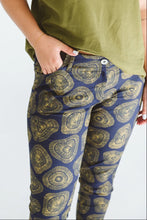 Load image into Gallery viewer, Trinity Renata Skinny Trouser - Radial Blue &amp; Yellow
