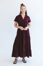 Load image into Gallery viewer, Trinity Shea Maxi Dress - Black cherry
