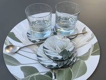 Load image into Gallery viewer, Tableart Round Coasters 6pk - White King Protea
